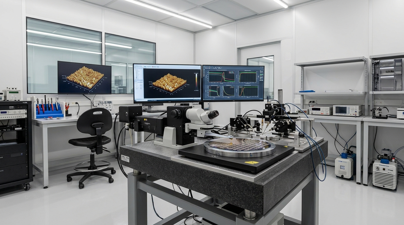 AFM & Hall Effect wafer characterization station